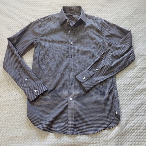 J Crew Ludlow Men's Navy and White Checkered Shirt - Picture 1 of 9